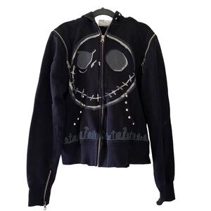 Y2K Nightmare Before Christmas Disney Parks Jack Hoodie Boys 9/10 *Missing Sz